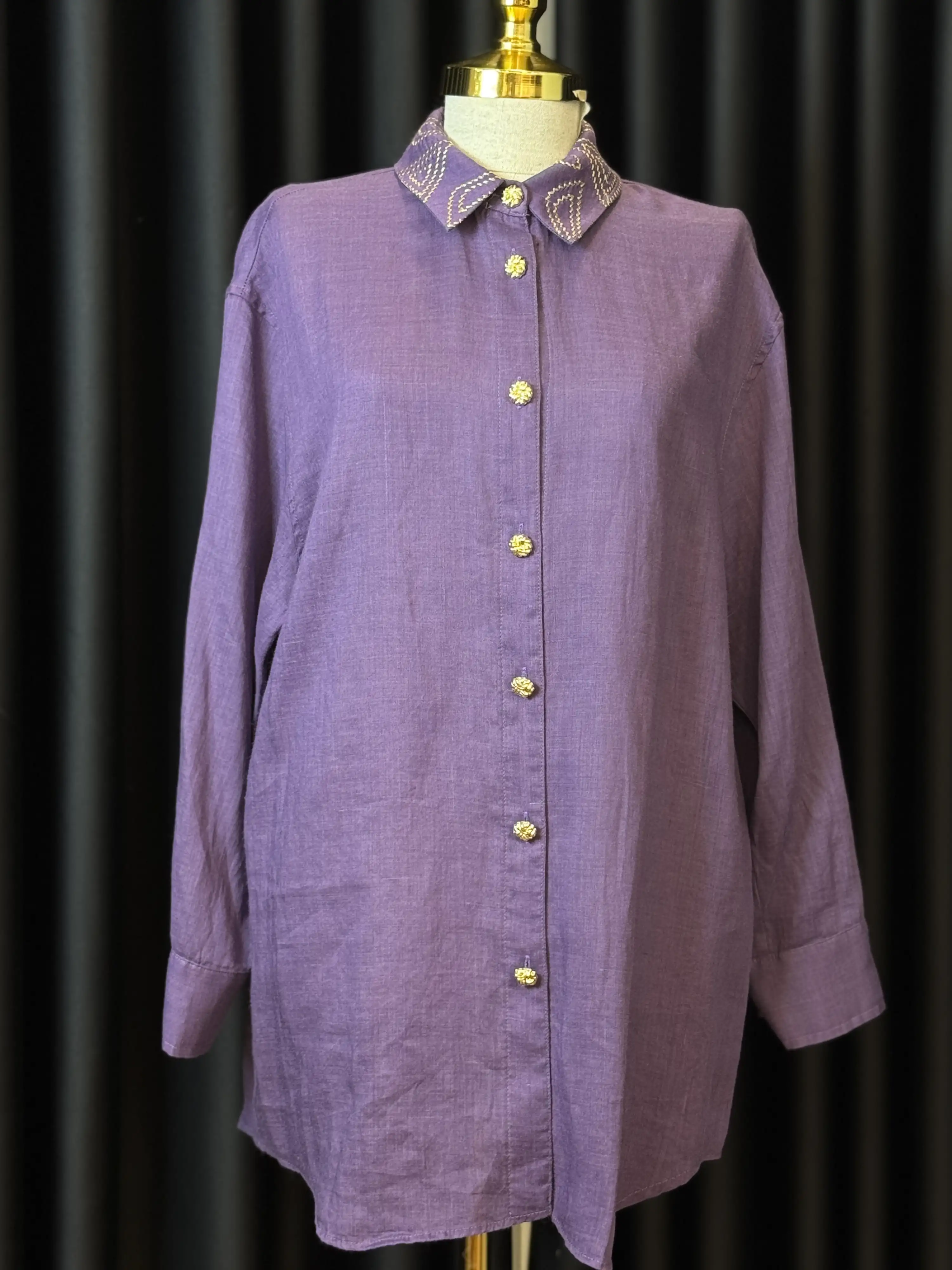 GHISA Mor Renk Keten Tunik