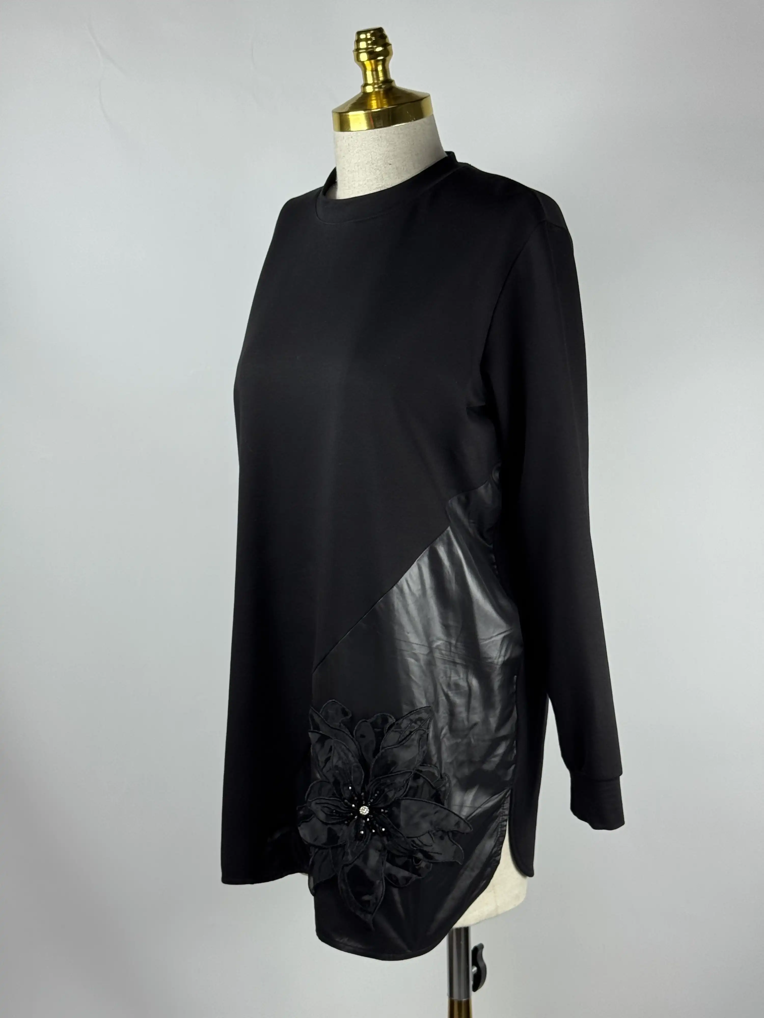 LONBELON Siyah Renk Bluz