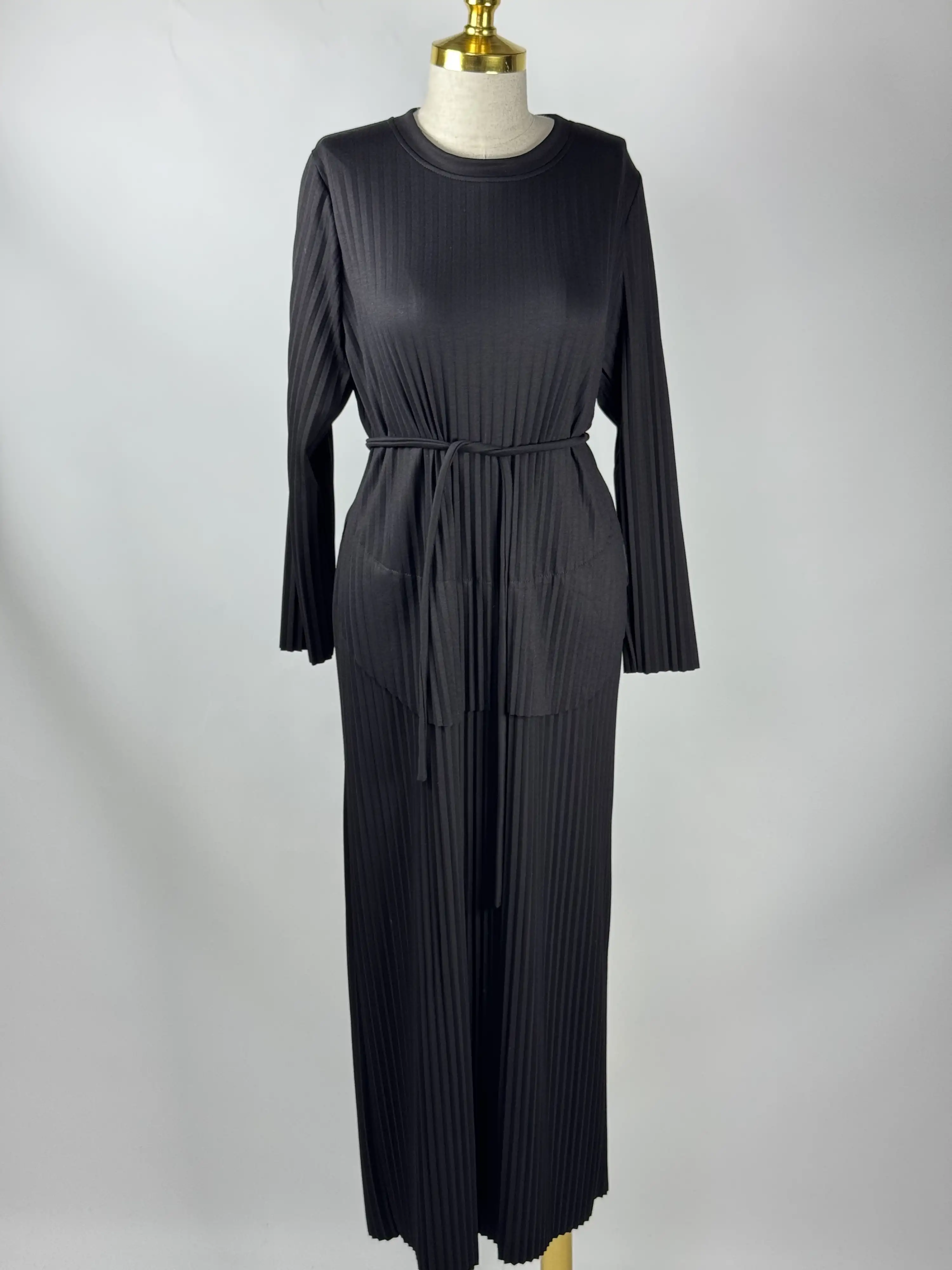 MY312 Siyah Renk Piliseli Elbise