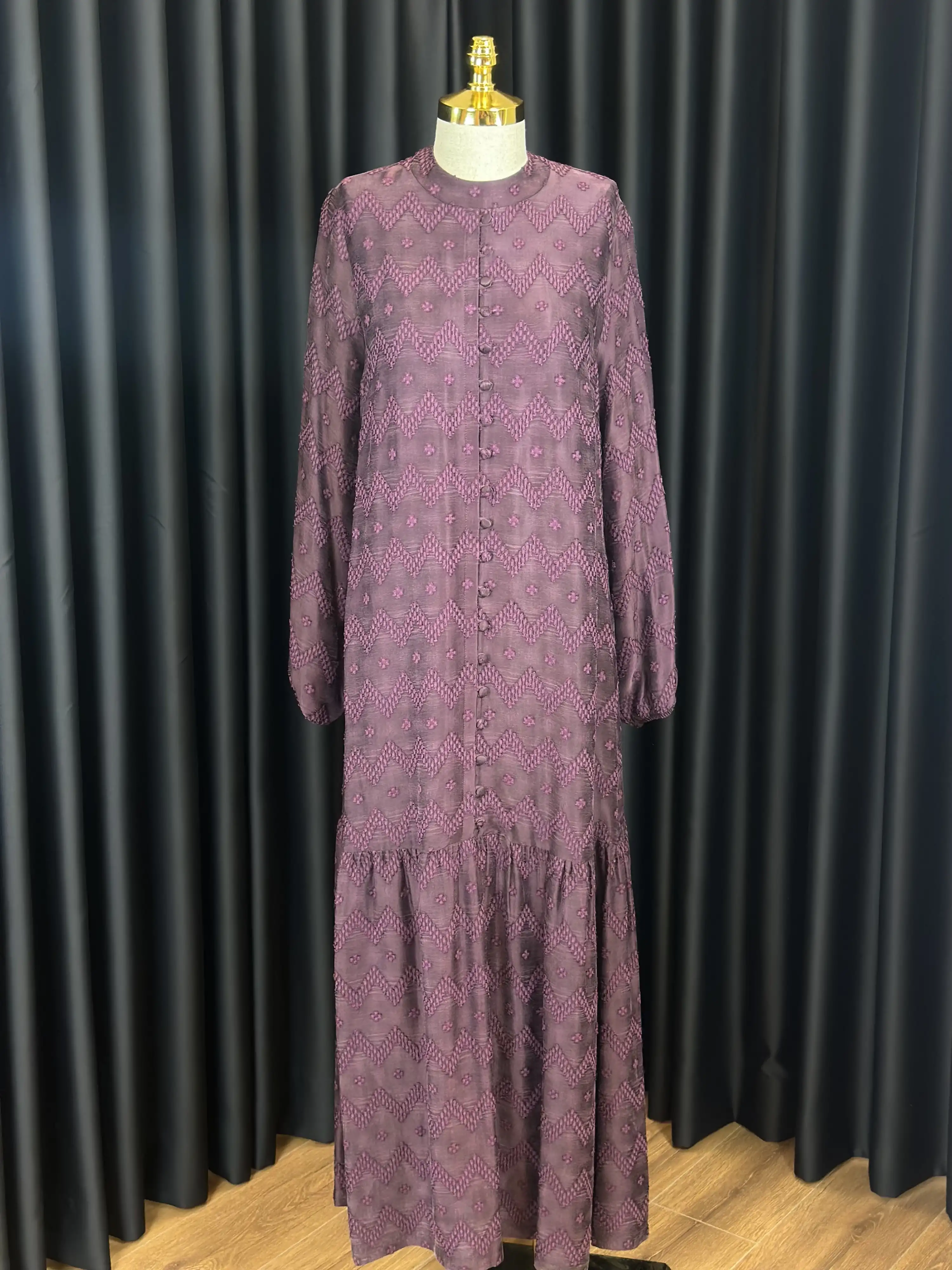 NUSS Bordo Renk Elbise