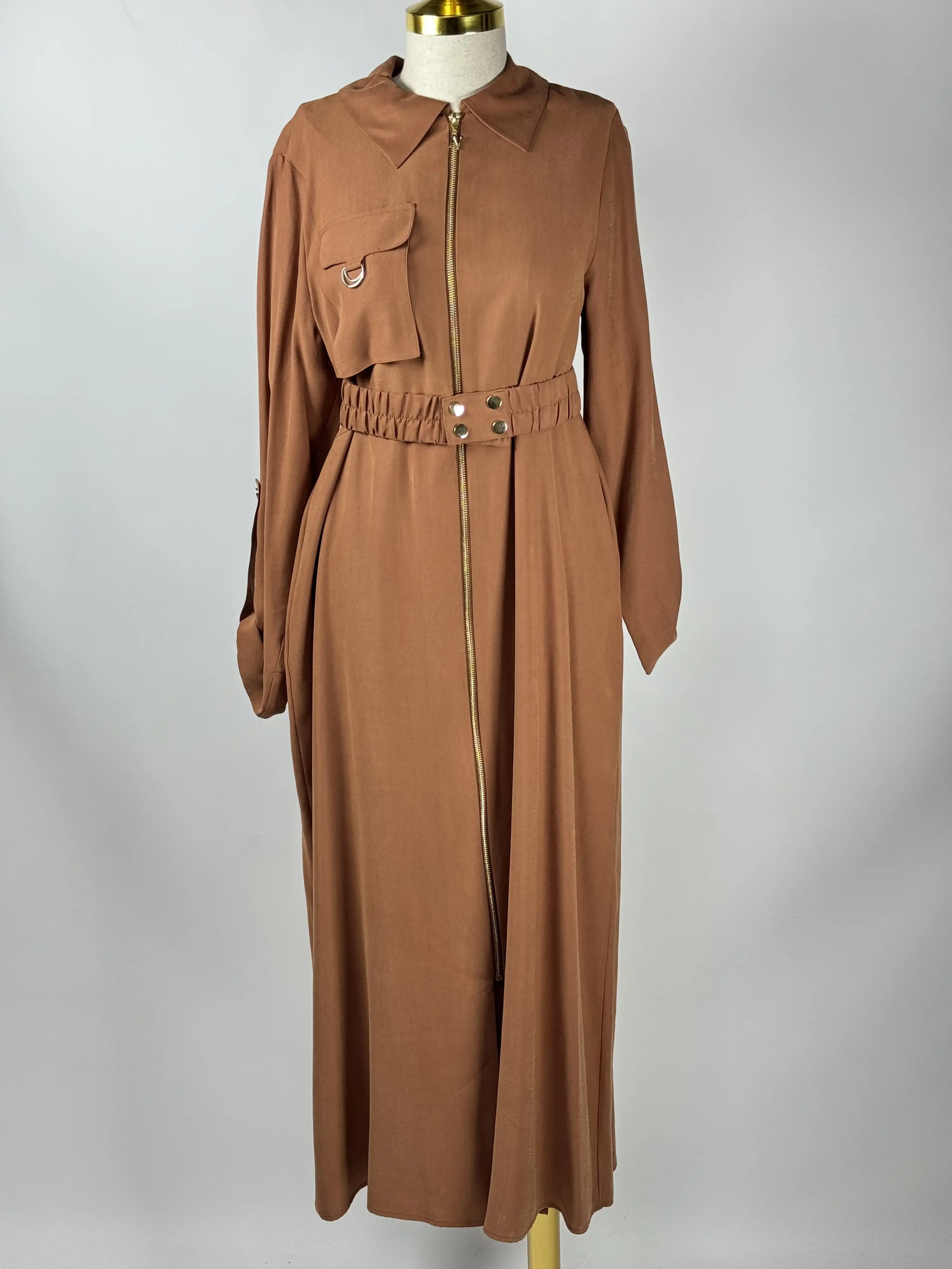 NUSS Kiremit Renk Elbise