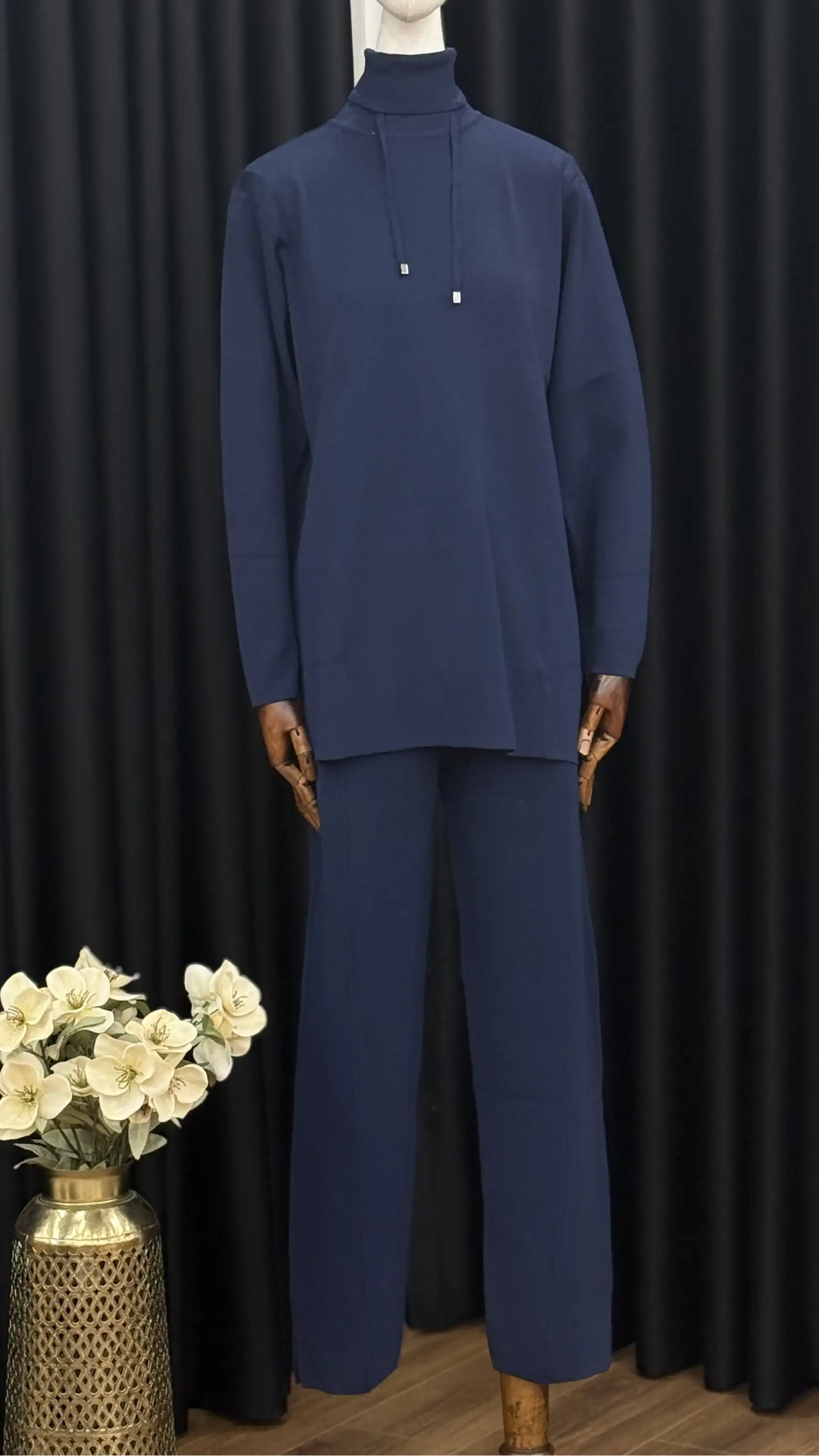 NUSS Lacivert Renk Pantolonlu Triko Takım