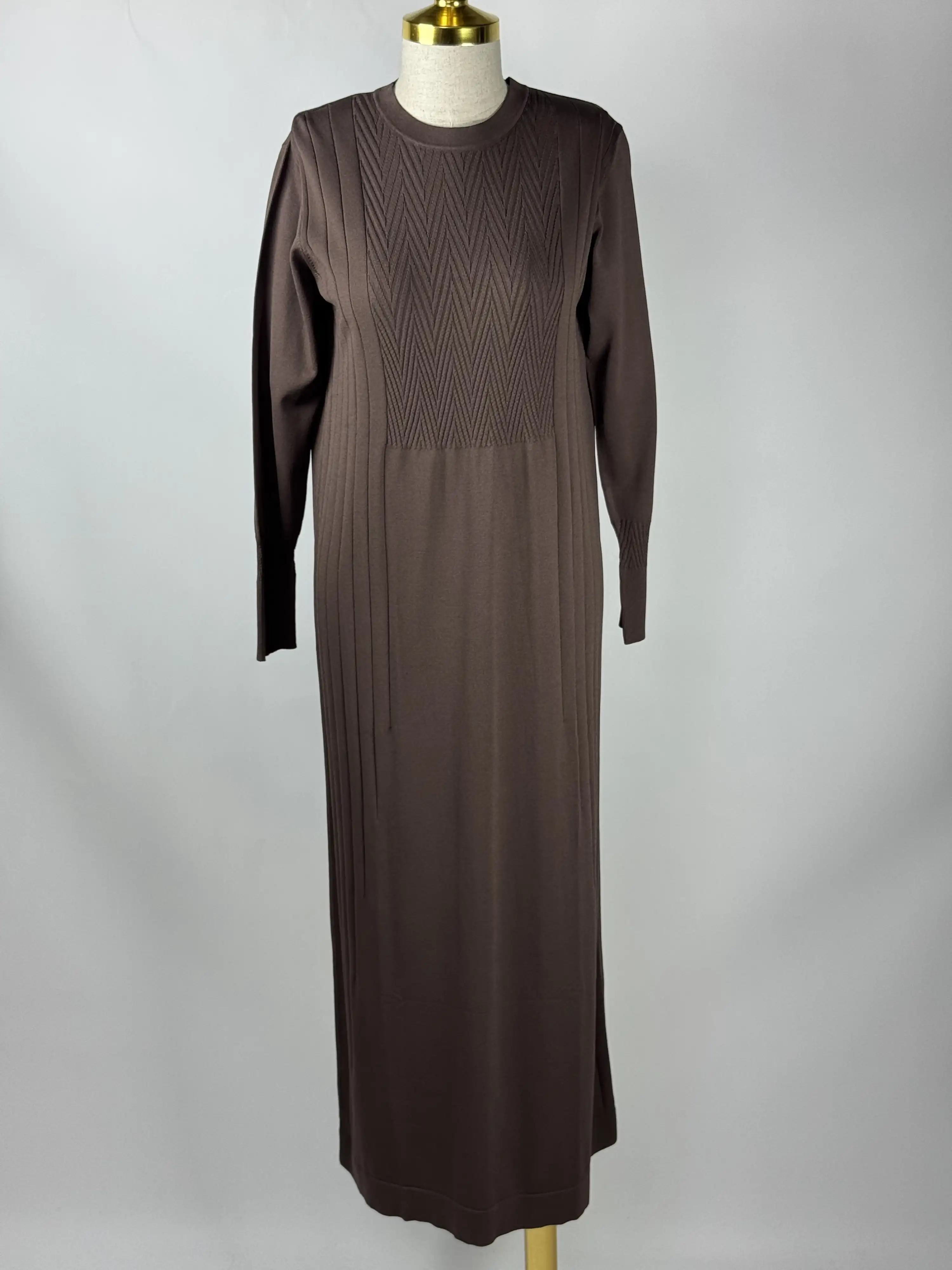 NUSS Kahve Renk Triko Elbise