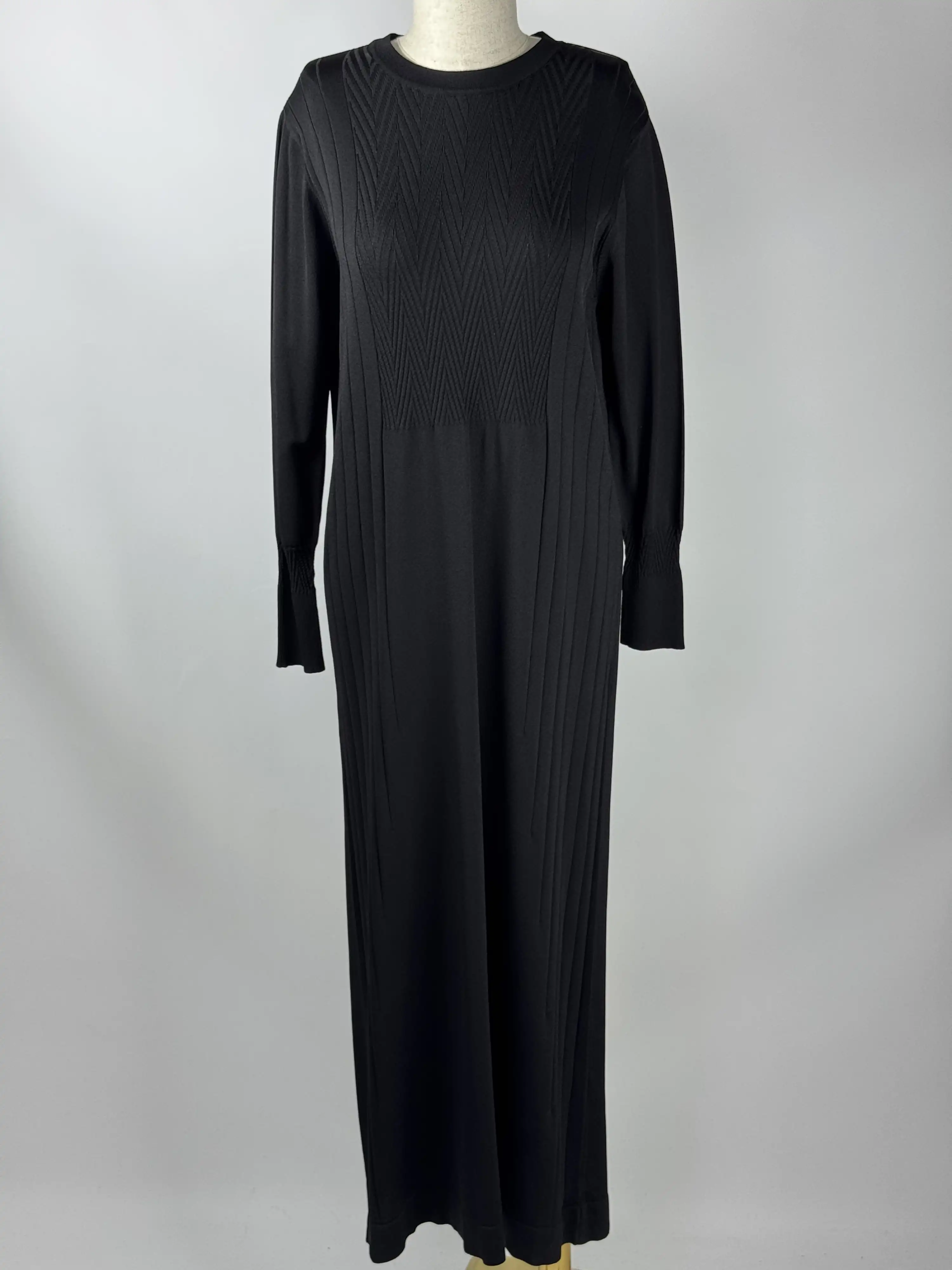 NUSS Siyah Renk Triko Elbise