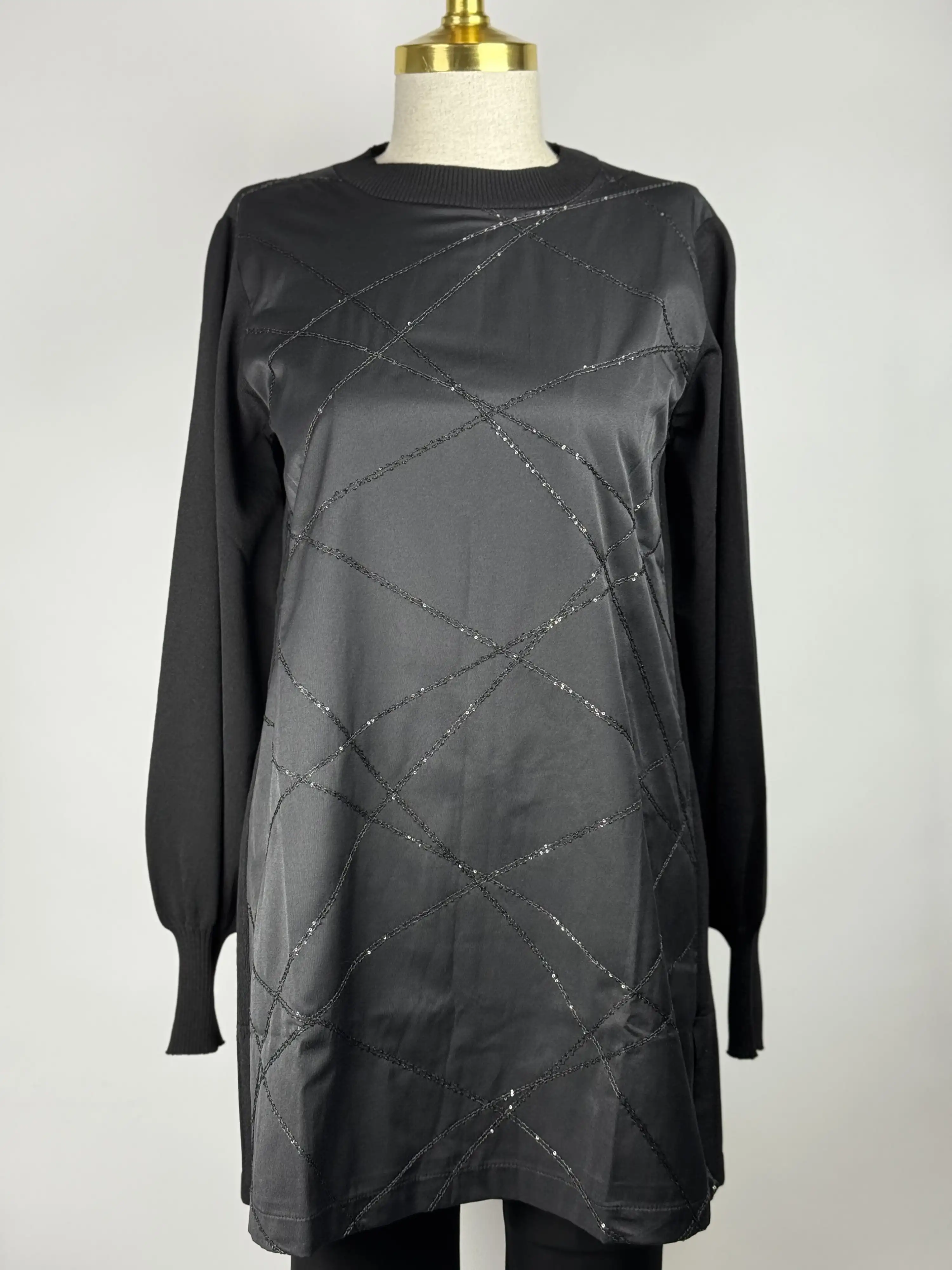 NUSS Siyah Renk Tunik