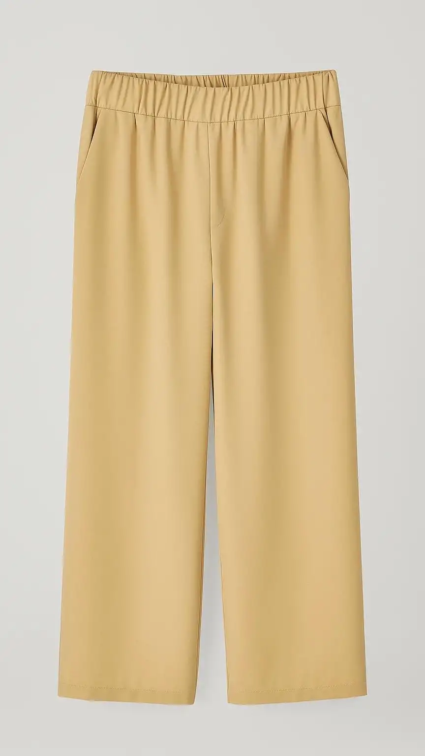 SENTEZ Bej Renk Colmar Beli Lastikli Geniş Paça Pantolon