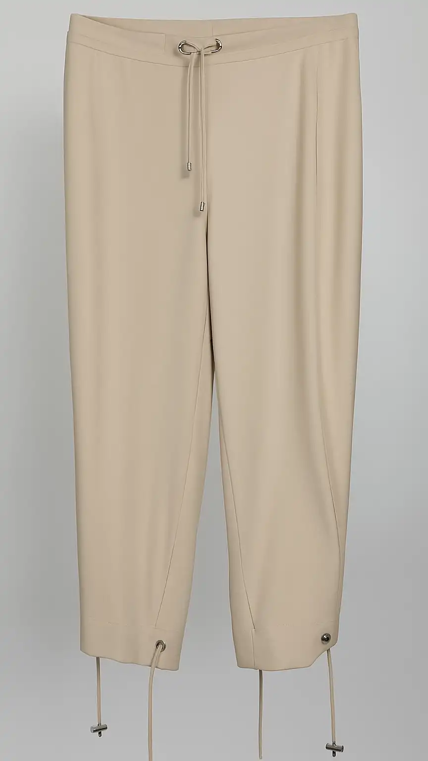 SENTEZ Bej Renk Paçası Kapsüllü Şalvar Pantolon