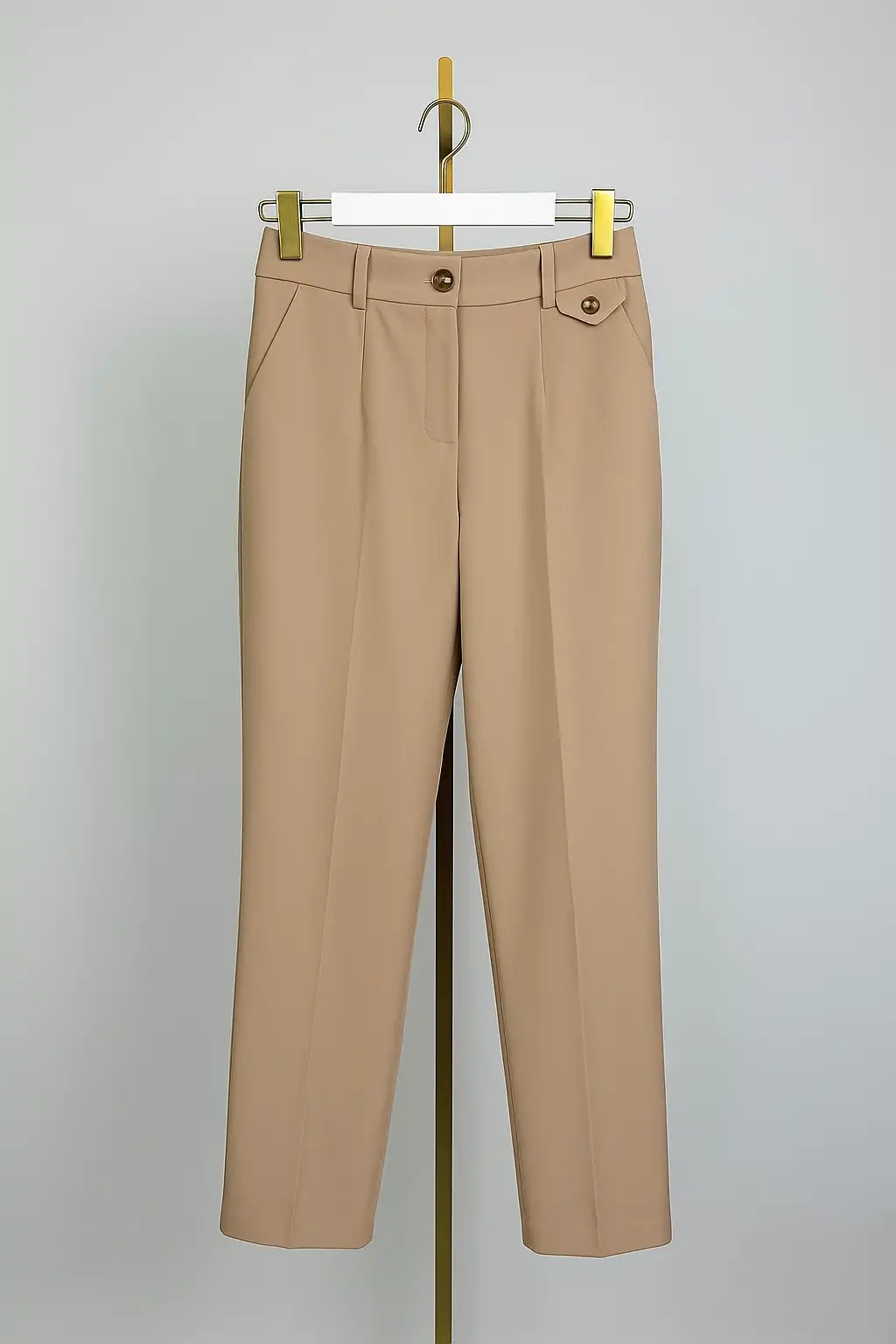 SENTEZ Bej Renk Sofia Korsajlı Apoletli Pantolon