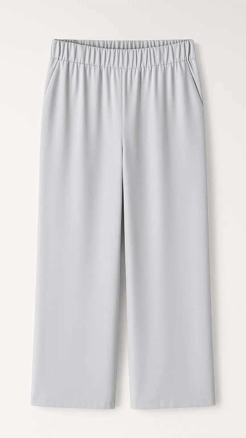 SENTEZ Gri Colmar Beli Lastikli Geniş Paça Pantolon