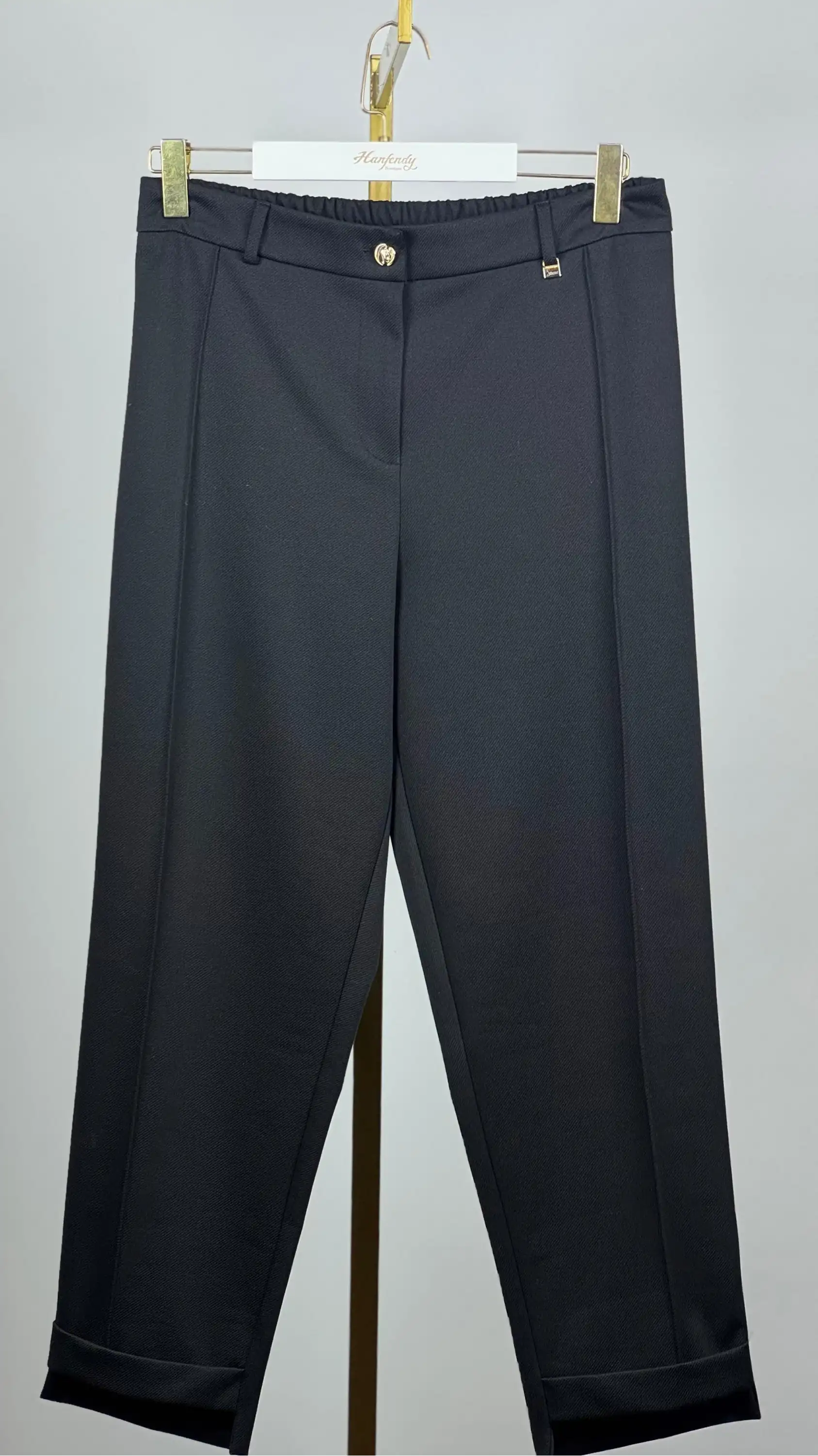 SENTEZ Siyah Renk Nevyork Duble Paça Pantolon