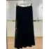 SENTEZ Siyah Renk Rozie Yanı Fermuarlı Kiloş Etek