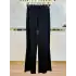 SENTEZ SZ-5517-S SİYAH PANEGA ÖRME İSPANYOL PAÇA PANTOLON