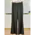 SENTEZ SZ-5517-Y YEŞİL PANEGA ÖRME İSPANYOL PAÇA PANTOLON