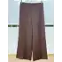 SENTEZ SZ-5386-K Kahve Renk Arkası Lastikli Kısa Geniş Paça Pantolon