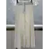 SENTEZ Ekru Renk Fermuarlı Kırıştırma Etek