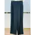 SENTEZ SZ-5635-H Haki Renk Broom Pileli Palazzo Pantolon