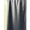 SENTEZ SZ-5457-S Siyah Renk Luna Saten Volanlı Etek
