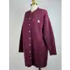 NUSS NS-26K7010-B Bordo Renk Hırka