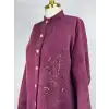 NUSS NS-26K7007-B Bordo Renk Hırka