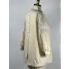 MY312 Bej Renk Kolları Nakışlı Taşlı Tunik