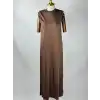 GHİSA GH-GSBASİC4081-K Kahve Renk Kolsuz Elbise