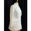 GHISA GH-25YGSTKM3110-B Beyaz Renk Kruvaze Ceket Pantolon Takım