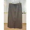 SENTEZ SZ-5469-C Camel Renk Cep Detaylı Fermuarlı Etek