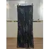SENTEZ SZ-5432-G.S. Gri Ve Siyah Renk Leopar Kırıştırma Etek