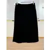 SENTEZ SZ-5453-S SİYAH SÜET PARÇALI ETEK