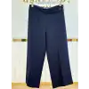 SENTEZ SZ-5582-L LACİVERT ROYAL KORSAJLI GENİŞ PANTOLON