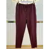 SENTEZ SZ-153-BO Bordo Yandan Cepli Bağcıklı Pantolon