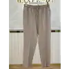 SENTEZ SZ-153-B BEJ YANDAN CEPLİ BAĞCIKLI PANTOLON