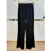 SENTEZ SZ-5517-S SİYAH PANEGA ÖRME İSPANYOL PAÇA PANTOLON