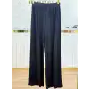 SENTEZ SZ-5612-S Siyah Renk Liora Geniş Paça Örme Pantolon