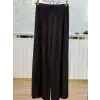 SENTEZ SZ-5612-K Kahve Renk Liora Geniş Paça Örme Pantolon
