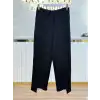 SENTEZ SZ-5634-S Siyah Renk Hawaii Ön Paça Düğmeli Pantolon