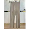 SENTEZ SZ-5548-B BEJ PAÇASI ÜÇGEN DETAYLI ÇELİK ÖRME PANTOLON