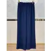 SENTEZ SZ-5580-L LACİVERT COLMAR BELİ LASTİKLİ GENİŞ PAÇA PANTOLON