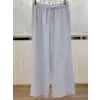 SENTEZ SZ-5580-G GRİ COLMAR BELİ LASTİKLİ GENİŞ PAÇA PANTOLON