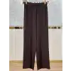 SENTEZ SZ-5580-K KAHVE COLMAR GENİŞ PAÇALI BELİ LASTİKLİ PANTOLON
