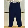 SENTEZ SZ-5566-L Lacivert Renk Paçası Düğmeli Pantolon