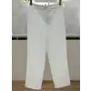 SENTEZ SZ-5405-E Ekru Renk Arkası Lastikli Tek Düğme Pantolon