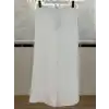 SENTEZ SZ-5386-E Ekru Renk Arkası Lastikli Kısa Geniş Paça Pantolon