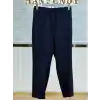 SENTEZ SZ-5514-L Lacivert Renk Beli Lastikli İnce Duble Paça Pantolon