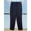 SENTEZ SZ-5514-K Kahve Renk Beli Lastikli İnce Duble Paça Pantolon