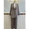 GHİSA Koyu Vizon Renk İpek Cupra Takım