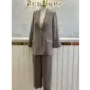 GHİSA Koyu Vizon Renk İpek Cupra Takım