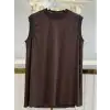 GHİSA GH-GSBASİC4677-K Kahve Renk Kolsuz İçlik