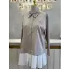 JENNE Bej Renk Kar Taneli Gömlek