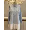JENNE Mavi Renk Kar Taneli Gömlek